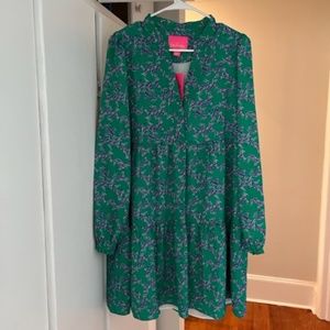Lilly Pulitzer Winona Stretch Dress, "Heebee Zeebees" in Everglades Green,Size M